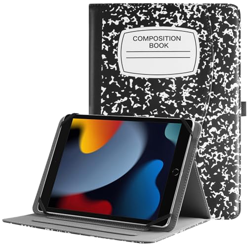 HGWALP Universal Hülle für 9",9.7",10.1",10.2",10.5",10.9",11" Zoll Tablet,Multi-Viewing Angles PU Leder Stand Folio Hülle mit Handschlaufe für 9-11 Zoll Tablet,mit verstellbarem Silikon Band-CB HGWALP Universal Hülle für 9",9.7",10.1",10.2",10.5",10.9",11" Zoll Tablet,Multi-Viewing Angles PU Leder Stand Folio Hülle mit Handschlaufe für 9-11 Zoll Tablet,mit verstellbarem Silikon Band-CB von HGWALP