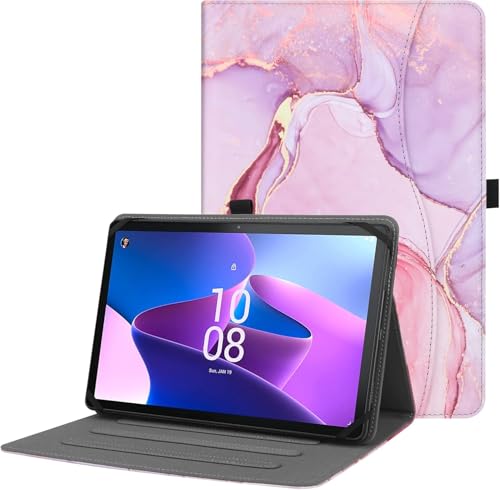 HGWALP Universal Hülle für 9",9.7",10.1",10.2",10.5",10.9",11" Zoll Tablet,Multi-Viewing Angles PU Leder Stand Folio Hülle mit Handschlaufe für 9-11 Zoll Tablet,mit verstellbarem Silikon Band-MBP HGWALP Universal Hülle für 9",9.7",10.1",10.2",10.5",10.9",11" Zoll Tablet,Multi-Viewing Angles PU Leder Stand Folio Hülle mit Handschlaufe für 9-11 Zoll Tablet,mit verstellbarem Silikon Band-MBP von HGWALP