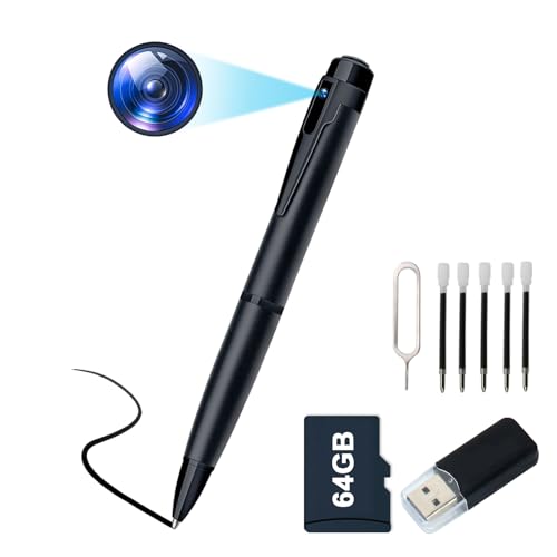Mini Kamera, HGYGHO 1080P HD Stiftkamera Mini Übertragungkameras mit Bewegungserkennung, Tragbare Kleine Videokamera Überwachung Kamera Pen mit Audio & 5 Tinte Fills für Büro & Hause Mini Kamera, HGYGHO 1080P HD Stiftkamera Mini Übertragungkameras mit Bewegungserkennung, Tragbare Kleine Videokamera Überwachung Kamera Pen mit Audio & 5 Tinte Fills für Büro & Hause von HGYGHO