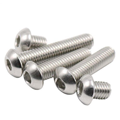 HH FASTENERS #4-40 Halbrundkopfschrauben, Edelstahl, Vollgewinde, rechts, 100 Stück (#4-40 x 3/16 Zoll) von HH FASTENERS