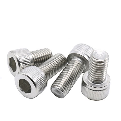 #4-40 UNC Innensechskantschrauben, Edelstahl, Vollgewinde, Rändelkopf, 100 Stück (#4-40 x 3/4 Zoll) von HH FASTENERS