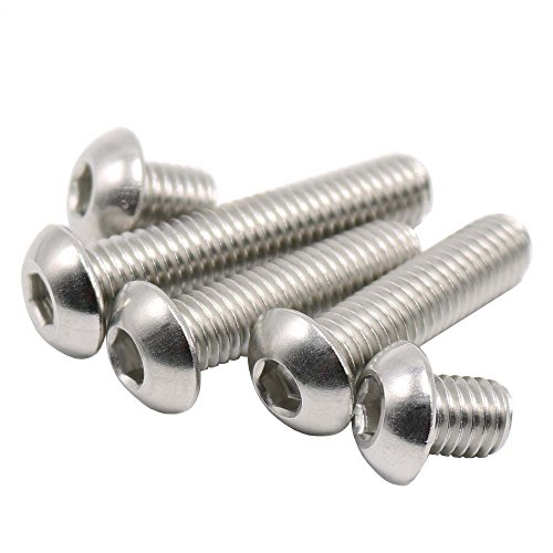 #8-32 Halbrundkopfschrauben, Edelstahl, Vollgewinde, rechts, 50 Stück (#8-32 x 5/16 Zoll) von HH FASTENERS