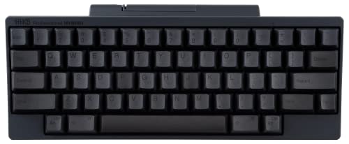 HHKB HYBRID Tastatur PD-KB800B, Gedruckte Tastenkappen, Professionelle Mechanische 60% Tastatur, Bluetooth, USB-C (Holzkohlenschwarz) von HHKB