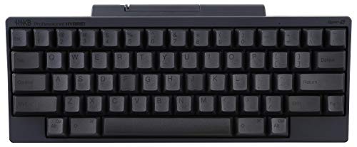 HHKB HYBRID Type-S Tastatur PD-KB800BS, Gedruckte Tastenkappen, Leise Professionelle Mechanische 60% Tastatur, Bluetooth, USB-C (Holzkohlenschwarz) von HHKB