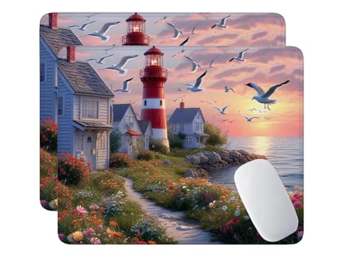 2 Pack Mauspad, Mousepad Leuchtturm Möwe, Mousepads mit Vernähte Kanten, 180x230 mm Mouse Pad mit Anti-Rutsch-Gummiboden,wasserdichte Verschleißfest Strapazierfähig Mauspads, Gaming Mousepad S-187 2 Pack Mauspad, Mousepad Leuchtturm Möwe, Mousepads mit Vernähte Kanten, 180x230 mm Mouse Pad mit Anti-Rutsch-Gummiboden,wasserdichte Verschleißfest Strapazierfähig Mauspads, Gaming Mousepad S-187 von HHQGOUYG