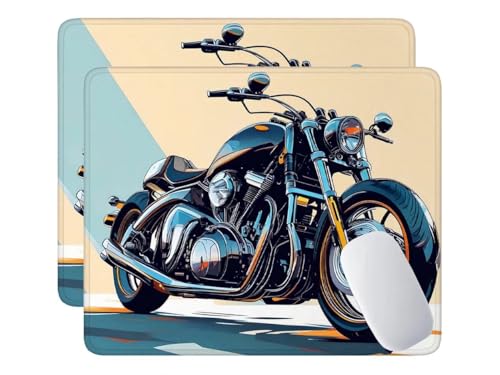 2 Pack Mauspad, Mousepad Motorrad, Mousepads mit Vernähte Kanten, 180x230 mm Mouse Pad mit Anti-Rutsch-Gummiboden,wasserdichte Verschleißfest Strapazierfähig Mauspads, Gaming Mousepad S-701 von HHQGOUYG