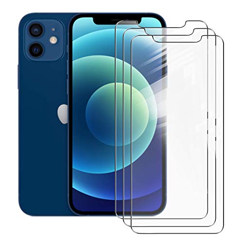 HHUAN - 3 Pack Gehärtetes Glas für iPhone 12, 9H Härtegrad Anti Kratzen Tempered Glass Folie Display schutzfolie Film für iPhone 12 (6.10") von HHUAN