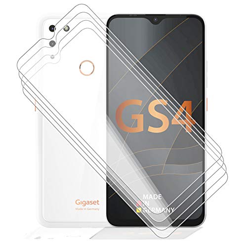 HHUAN - 4 Pack Gehärtetes Glas für Gigaset GS4, 9H Härtegrad Anti Kratzen Tempered Glass Folie Display schutzfolie Film für Gigaset GS4 (6.30") von HHUAN