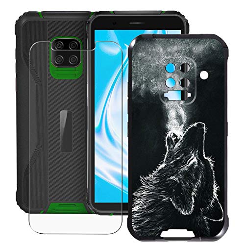 HHUAN Hülle + Gehärtetem Glasfolie für Blackview BV5100 (5.70"), HD Displayschutzfolie und Ultradünne Schwarz Weiche Silikon TPU Bumper Schutzhülle, [stoß- und Kratzfest] Cover Case - WMA28 von HHUAN