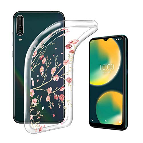 HHUAN Hülle Transparent für Wiko View4, Weiche Silikon Stoßfest Handyhülle Case Tasche Schale Bumper TPU Schutzhülle Cover für Wiko View4 (6.52") - Saflor von HHUAN