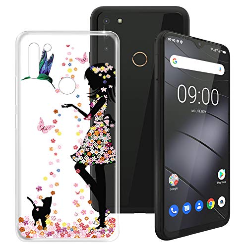 HHUAN Hülle für Gigaset GS4 (6.30"), Transparent Weiche Silikon Handyhülle Tasche TPU Bumper Stoßfest Schutzhülle Case Cover für Gigaset GS4 - WM49 von HHUAN