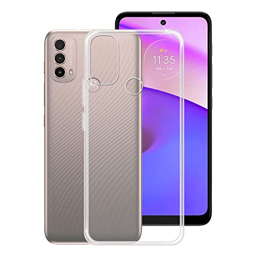 HHUAN Hülle für Motorola Moto E40 (6.5"), Transparent Anti-Kratzen Weiche Silikon Handyhülle Tasche, Stoßfest TPU Bumper Schutzhülle Case Cover für Motorola Moto E40 - Clear von HHUAN