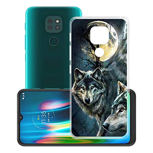 HHUAN Hülle für Motorola Moto G9 Play (6.5"), Transparent Weiche Silikon Handyhülle Tasche TPU Bumper Stoßfest Schutzhülle Case Cover für Motorola Moto G9 Play - WMA29 von HHUAN