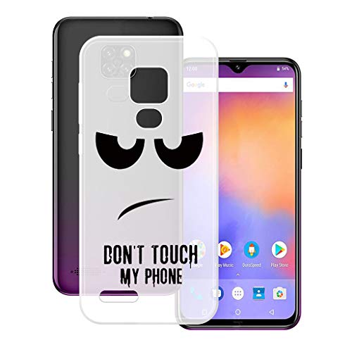 HHUAN Hülle für Vernee M7 Semi-Transparent Case Dünn Weiche Silikon Fass Mich Nicht an Stoßfest Handyhülle Tasche Schale Bumper TPU Schutzhülle Cover für Vernee M7 (6.10") von HHUAN