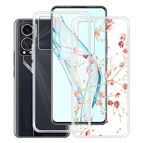 HHUAN Hülle für ZTE Axon 30 5G (6.92"), Transparent Anti-Vergilbung Weiche Silikon Handyhülle Tasche, TPU Bumper Stoßfest Schutzhülle Case Cover für ZTE Axon 30 5G - 2 Stücke von HHUAN