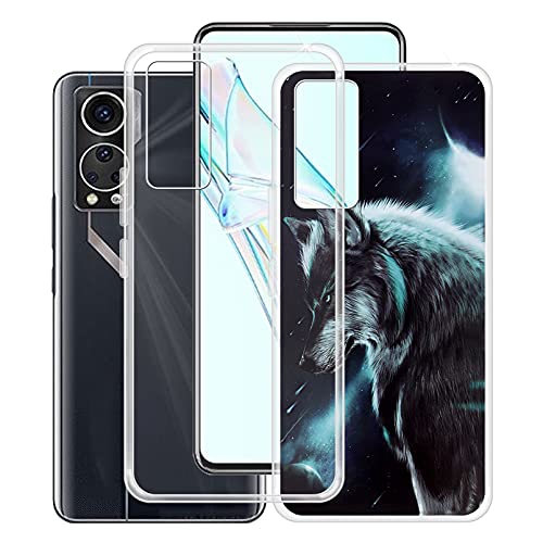 HHUAN Hülle für ZTE Axon 30 5G (6.92"), Transparent Anti-Vergilbung Weiche Silikon Handyhülle Tasche, TPU Bumper Stoßfest Schutzhülle Case Cover für ZTE Axon 30 5G - 2 Stücke von HHUAN