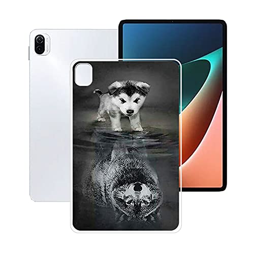 HHUAN Tablette Hülle für Xiaomi Pad 5 Pro 11", Semi-Transparent Weiche Silikon Stoßfest Case Schale Bumper TPU Schutzhülle Cover - WMA27 von HHUAN
