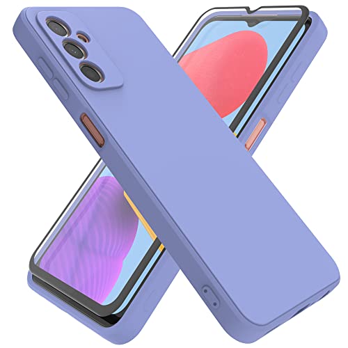 HHUIWIND Hülle Kompatibel mit Samsung Galaxy M13 4G mit 9D Schutzfolie,Handyhülle Liquid Silikon TPU Case für Samsung Galaxy M13 4G - Violett von HHUIWIND