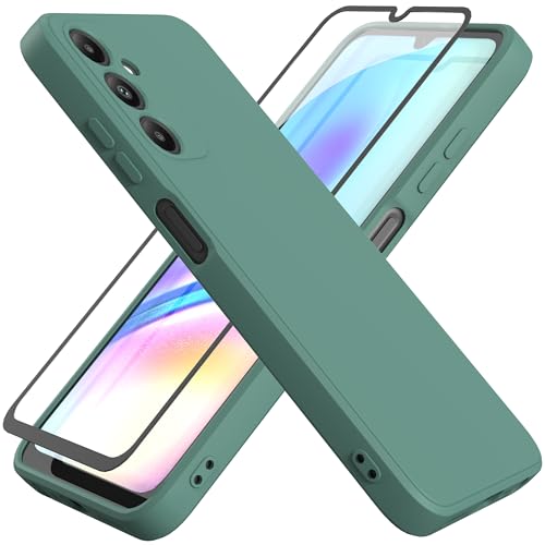 HHUIWIND Hülle für Kompatibel mit Samsung Galaxy A05s 6,7 Zoll mit 9D Schutzfolie,Handyhülle Liquid Silikon TPU Case Schutzhülle für Samsung Galaxy A05s - Dunkelgrün HHUIWIND Hülle für Kompatibel mit Samsung Galaxy A05s 6,7 Zoll mit 9D Schutzfolie,Handyhülle Liquid Silikon TPU Case Schutzhülle für Samsung Galaxy A05s - Dunkelgrün von HHUIWIND