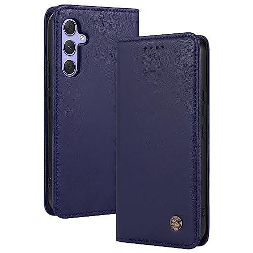 HHUIWIND LederHülle für Samsung Galaxy A54 5G Hülle,Premium PU Schutzhülle Magnetverschluss Handyhülle Klappbar Flip Case Cover für Samsung Galaxy A54 5G - Blau von HHUIWIND