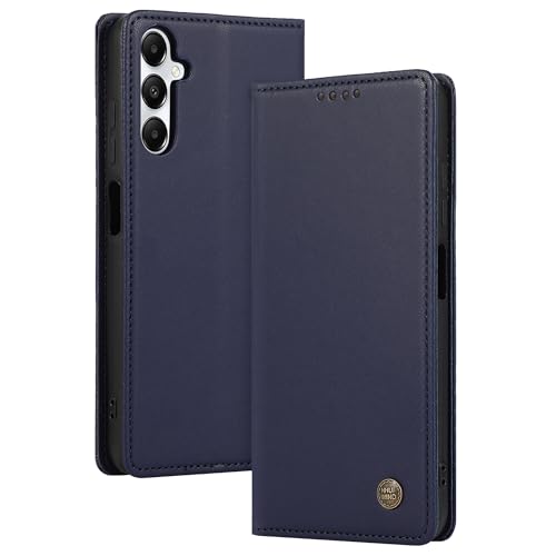 HHUIWIND LederHülle für Xiaomi Redmi 13C Hülle,Premium PU Schutzhülle Magnetverschluss Handyhülle Klappbar Flip Case Cover für Xiaomi Redmi 13C - Blau von HHUIWIND