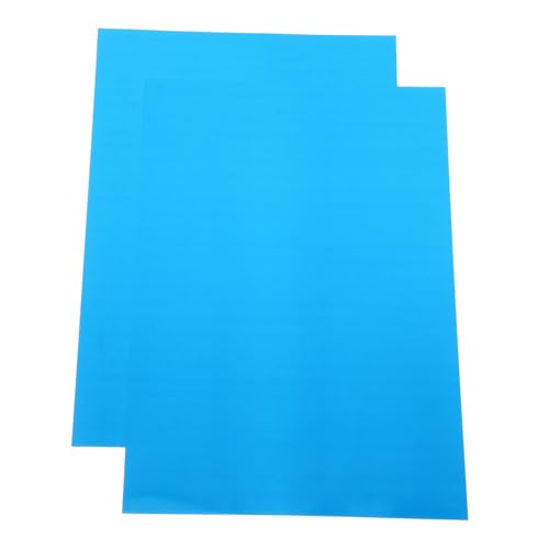 2 Stück Gravierte bedruckte Aluminiumplatte entfernbares Vinyl Vinyl-Jäten metallisches Kartonpapier Farbpapier zum Basteln farbige Folie PVC-Wärmeübertragungsvinyl Cellophan Blau von HIAKDOFT
