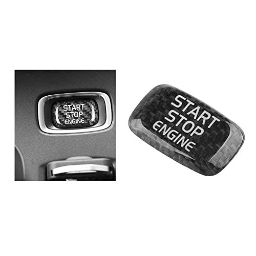 HIBEYO Auto Start-Stop-Knopf Schalter Aufkleber Passt für VOLVO V40 V60 S60L S60 XC60 S80L Motor-Startknopf-Abdeckung Carbon One Button Starttaste Zündung Reparatur Schalter Schutz Kappe-Schwarz HIBEYO Auto Start-Stop-Knopf Schalter Aufkleber Passt für VOLVO V40 V60 S60L S60 XC60 S80L Motor-Startknopf-Abdeckung Carbon One Button Starttaste Zündung Reparatur Schalter Schutz Kappe-Schwarz von HIBEYO