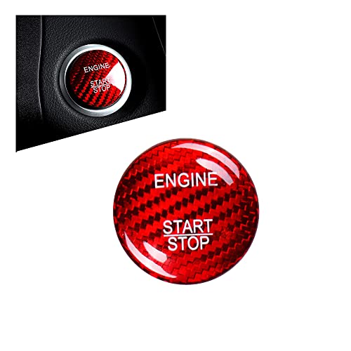 HIBEYO Auto Start-Stopp-Knopf Aufkleber passt für Mercedes BenZ B C Klasse GLC GLA C200L GLC260 Motor Zündknopf Schalter Abdeckung One Button Starttaste Aufkleber Zubehör Trim Kohlefaser-Rot HIBEYO Auto Start-Stopp-Knopf Aufkleber passt für Mercedes BenZ B C Klasse GLC GLA C200L GLC260 Motor Zündknopf Schalter Abdeckung One Button Starttaste Aufkleber Zubehör Trim Kohlefaser-Rot von HIBEYO