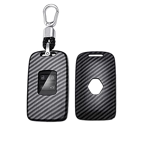 HIBEYO Smart Autoschlüssel ABS Hülle passt für Renault Schutzhülle für Renault Megane Scenic Laguna Captur koleos Clio Schutz Etui Schlüsselhülle Schlüsselbox Schlüsselanhänger-kurzer Schlüsselring von HIBEYO
