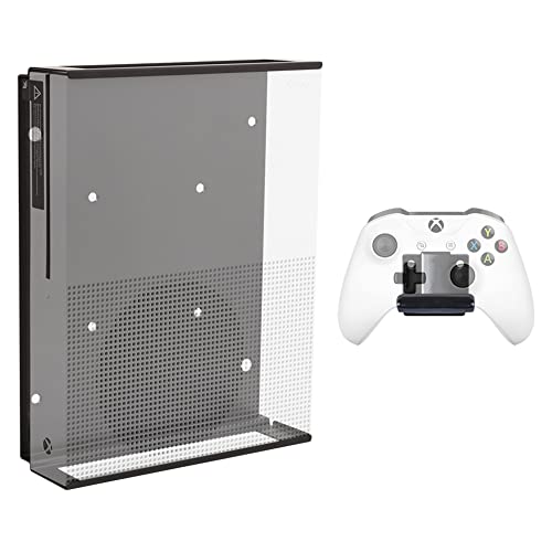 HIDEit Mounts X1S Pro Bundle, Wandhalterungen für Xbox One S und Controller, Stahl Wandhalterung für Xbox One S und One Gummi getauchte Controller-Halterung HIDEit Mounts X1S Pro Bundle, Wandhalterungen für Xbox One S und Controller, Stahl Wandhalterung für Xbox One S und One Gummi getauchte Controller-Halterung von HIDEit Mounts