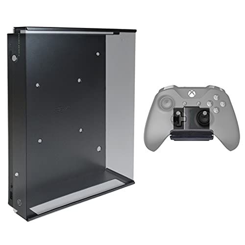 HIDEit Mounts X1X Pro Bundle, Wandhalterung für Xbox One X und Controller, Stahl-Wandhalterung für Xbox One X und One Gummi-getauchte Controller-Halterung von HIDEit Mounts