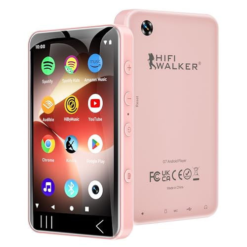 4 Inch Touchscreen Android 13 MP3 Player, Bluetooth WiFi Music Player with Spotify, 2000mAh, Speaker, Expandable Storage up to 128GB - Pink 4 Inch Touchscreen Android 13 MP3 Player, Bluetooth WiFi Music Player with Spotify, 2000mAh, Speaker, Expandable Storage up to 128GB - Pink von HIFI WALKER