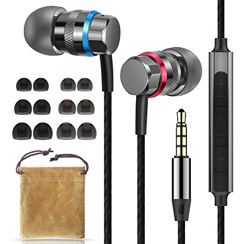 HIFI WALKER A1, in Ear Kopfhörer Kabel mit Mikrofon und Lautstärkeregler HiFi Stereo Geräuschisolierung Bequeme Satte Bässe Earphones mit 3,5 mm Stecker für iPhone iPad MP3 Players von HIFI WALKER