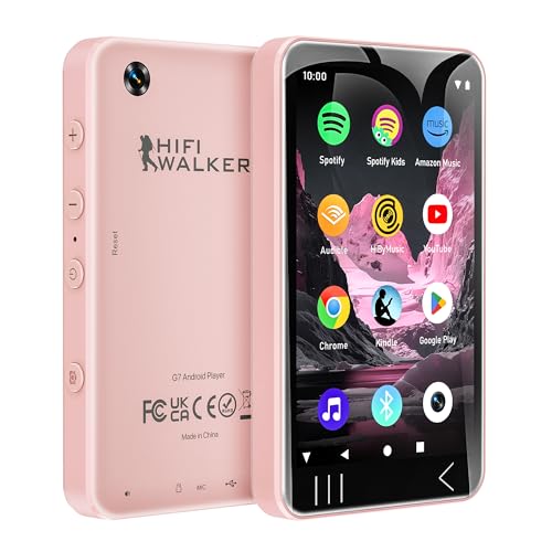 HIFI WALKER G7 MP3 Player with Camera and Speaker, 4 Inch Touchscreen Android 13 MP3 Player, Bluetooth WiFi Music Player with Spotify, 2000mAh, Speaker, Expandable Storage up to 128GB - Pink HIFI WALKER G7 MP3 Player with Camera and Speaker, 4 Inch Touchscreen Android 13 MP3 Player, Bluetooth WiFi Music Player with Spotify, 2000mAh, Speaker, Expandable Storage up to 128GB - Pink von HIFI WALKER