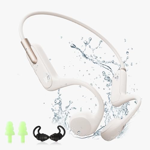 HIFI WALKER Knochenschall-Kopfhörer Bluetooth 5.3, Schwimm-Kopfhörer Unterwasser IPX68 Wasserdicht, Kabellos mit eingebautem 32GB Speicher, perfekt zum Schwimmen und Laufen von HIFI WALKER