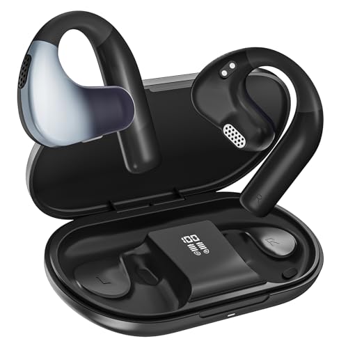 HIFI WALKER T20 Open Ear Headphones, True Wireless Open Ear Earbuds Headphones Bluetooth 5.3, Sports Earbuds with 16.2mm Drivers-Soft Earhooks, 50h Playtime Led Display, Surround Sound, Fast Charging HIFI WALKER T20 Open Ear Headphones, True Wireless Open Ear Earbuds Headphones Bluetooth 5.3, Sports Earbuds with 16.2mm Drivers-Soft Earhooks, 50h Playtime Led Display, Surround Sound, Fast Charging von HIFI WALKER