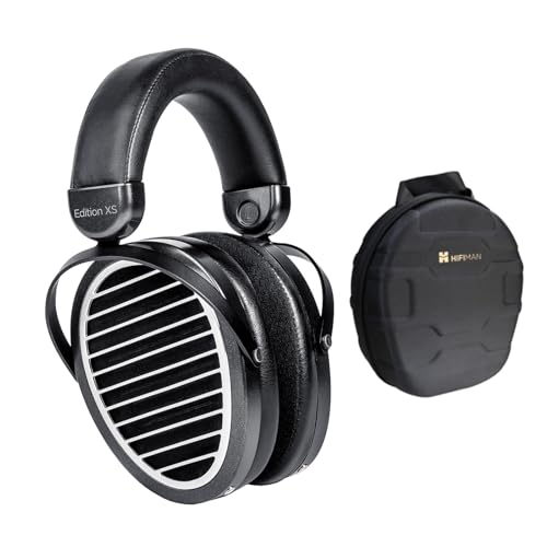 HIFIMAN Edition XS Über-Ohr Planar Magnetische Kopfhörer + Reiseetui für Kopfhörer-Combo, Schwarz von HIFIMAN