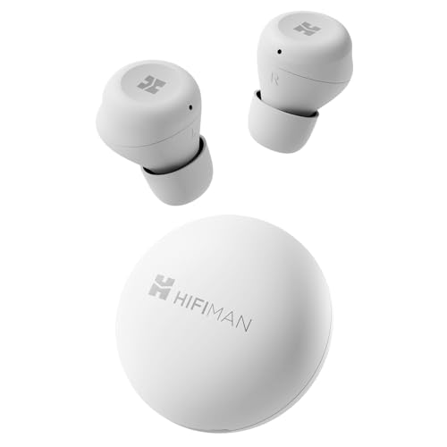 HiFiMAN TWS450 Bluetooth-In-Ear-Hi-Fi-Ohrhörer mit Geräuschunterdrückung, dynamischer Treiber, niedrige Latenz, IPX4 Wasser-/Schweißresistent, kleiner Hohlraum, Weiß von HIFIMAN