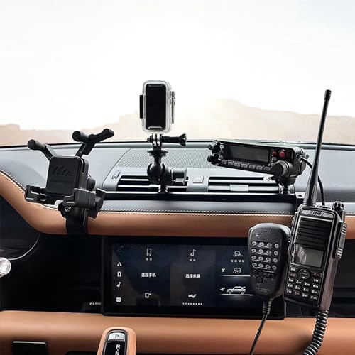 HIGH FLYING Offroad KFZ Handy-Halterung für das Armaturenbrett Schwarz GPS Digitale Geräte Halterung für Defender 2020-2024 von HIGH FLYING