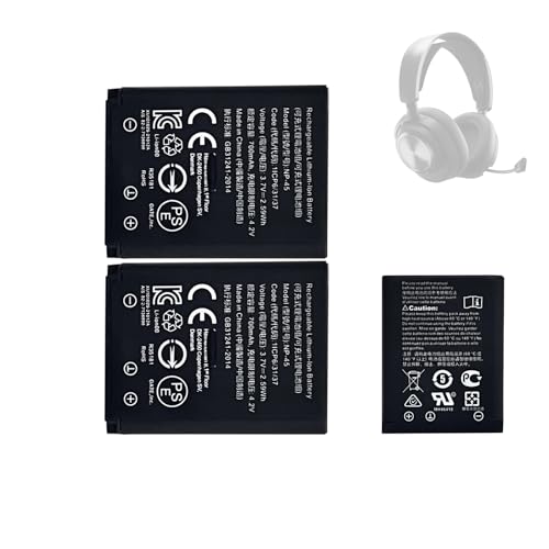 2PCS HIGHAKKU Ersatzakku Batterie NP-45 kompatibel mit Steel-Series Arctis Nova Pro 61527 Wireless Multi-System Gaming Headset Pack of 2 2PCS HIGHAKKU Ersatzakku Batterie NP-45 kompatibel mit Steel-Series Arctis Nova Pro 61527 Wireless Multi-System Gaming Headset Pack of 2 von HIGHAKKU