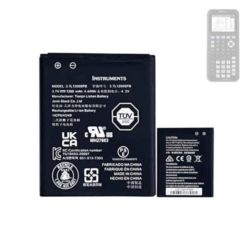 HIGHAKKU Ersatzakku 3.7L1200SPB kompatibel mit Texas Instruments TI-Nspire CX, TI-84 CE, TI-84 Plus CE von HIGHAKKU