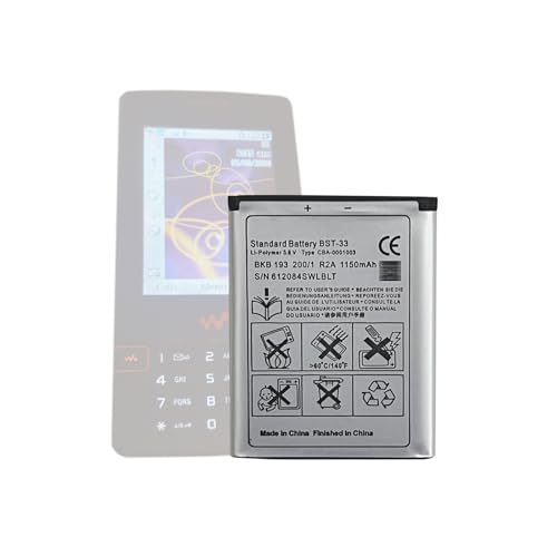 HIGHAKKU Ersatzakku BST-33 kompatibel mit Sony-Ericsson W950 J105i, K800i, U1i, U10i, W100i, X5 CBA-0001003 von HIGHAKKU