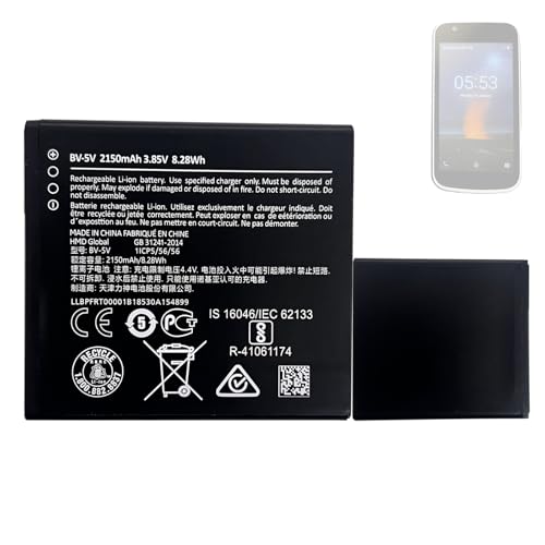 HIGHAKKU Ersatzakku BV-5V kompatibel mit No-kia 1 TA-1047 TA-1060 TA-1056 TA-1079 TA-1066 Handy Smartphone Telefon HIGHAKKU Ersatzakku BV-5V kompatibel mit No-kia 1 TA-1047 TA-1060 TA-1056 TA-1079 TA-1066 Handy Smartphone Telefon von HIGHAKKU