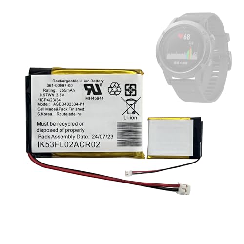 HIGHAKKU Ersatzakku Batterie 361-00097-00 kompatibel mit Gar-min Approach S60 / Fenix 5 / Forerunner 935 Smartwatch Watch von HIGHAKKU