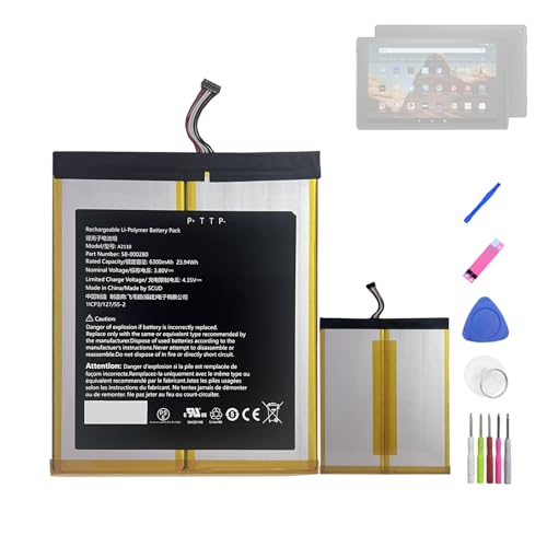HIGHAKKU Ersatzakku Batterie A2110 58-000280 kompatibel mit Fire HD 10 9th Gen Tablet M2V3R5 2955C7 with Tools HIGHAKKU Ersatzakku Batterie A2110 58-000280 kompatibel mit Fire HD 10 9th Gen Tablet M2V3R5 2955C7 with Tools von HIGHAKKU