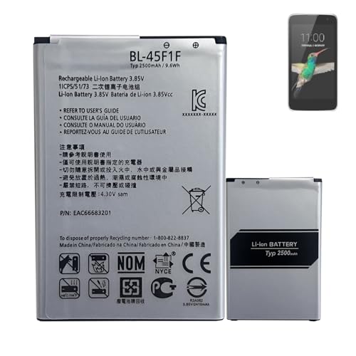 HIGHAKKU Ersatzakku Batterie BL-45F1F kompatibel mit LG K4 2017 /LG K8 /LG K8 2017 /LG K9 2018 / K10 Pro (M160, M153, M151, M200) Handy Smartphone Telefon von HIGHAKKU