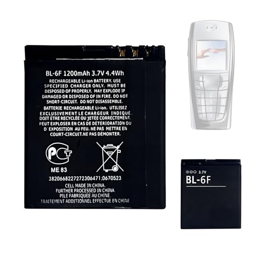 HIGHAKKU Ersatzakku Batterie BL-6F kompatibel mit No-kia 6220/6710 / N93i / N95 8GB / N96 /N78 /N79 /Tiptel Ergophone 6040 1200mAh HIGHAKKU Ersatzakku Batterie BL-6F kompatibel mit No-kia 6220/6710 / N93i / N95 8GB / N96 /N78 /N79 /Tiptel Ergophone 6040 1200mAh von HIGHAKKU