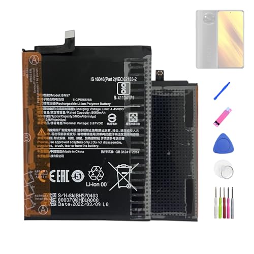 HIGHAKKU Ersatzakku Batterie BN57 kompatibel mit Poco X3 NFC M2007J20CG, M2007J20CT/POCO X3 Pro with Tools HIGHAKKU Ersatzakku Batterie BN57 kompatibel mit Poco X3 NFC M2007J20CG, M2007J20CT/POCO X3 Pro with Tools von HIGHAKKU
