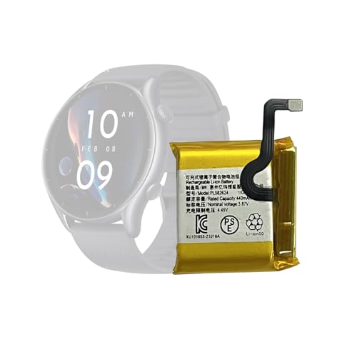 HIGHAKKU Ersatzakku PL582624 kompatibel mit Amazfit GTR 3 / GTR 3 PRO A2039, A2040 Smartwatch von HIGHAKKU