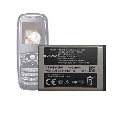 HIGHAKKU Ersatzakku kompatibel mit Samsung C120, C130, C140, D520, E250, E870, E900, i320, M3200 Beat S, X530, X680 AB463446BU von HIGHAKKU